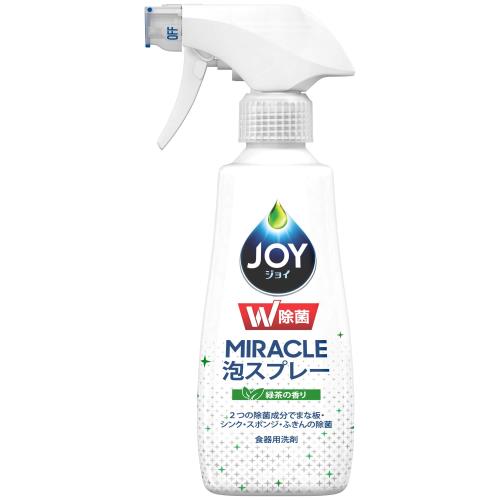 ジョイ W除菌 ミラクル泡スプレー 食器用洗剤 緑茶の香り 本体 275m L 1本