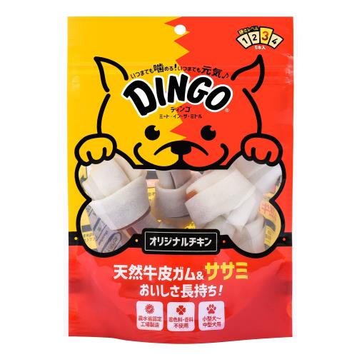ディンゴ (Dingo) 犬 おやつ ミート・イン・ザ・ミドル オリジナルチキンM5本入 N 牛皮の内側に肉を巻き込み最後まで飽きずに食べる長持ちガム ストレス解消やイタズラ噛み防止に役立つ よく噛む