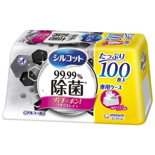 大容量シルコット 99.99%除菌 ウェットティッシュ アルコールタイプ 本体 100枚