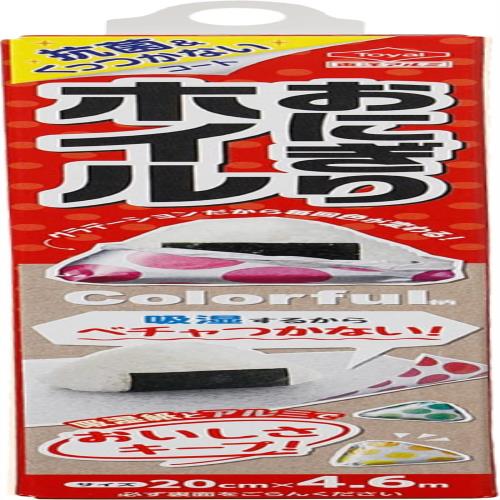 東洋アルミ(Toyo Aluminium) おにぎり ホイル オニギリ カラフル柄 抗菌 おいしさキープ 2層構造でべちゃつかない 20cm×4.6m S1752