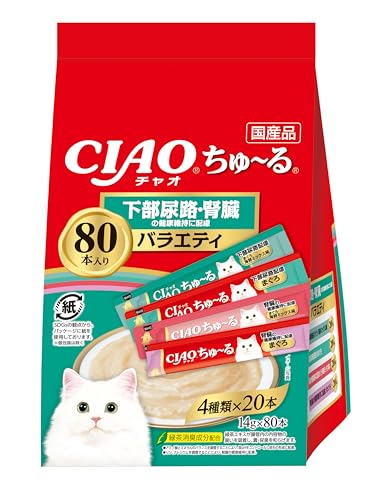 チャオ (CIAO) ちゅ~る 下部尿路・腎臓の健康維持に配慮バラエティ 80本