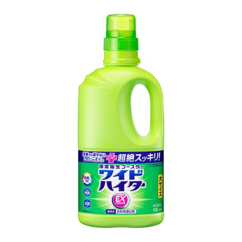 ワイドハイターEXパワー 衣料用漂白剤 見過ごせなくなった汚れやニオイ 、洗剤にちょい足しで超絶スッキリ！！ 大本体930ml