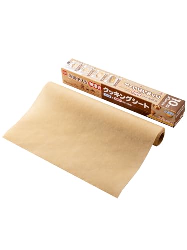 宇部フィルム クッキングシート 無漂白 30cm×10m 1本入 オーブン対応 電子レンジ対応 両面使える シリコーン樹脂加工 日本製 JUST COOKING