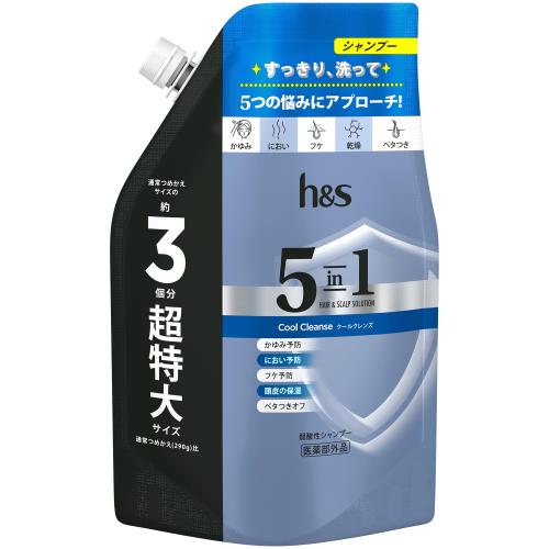 hs 5in1 シャンプー 詰替 特大 850g クールクレンズ エイチアンドエス