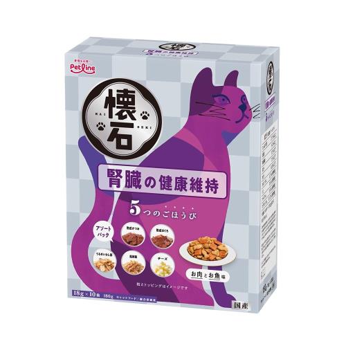 ペットライン 懐石 5つのごほうび 腎臓の健康維持 キャットドライ グルメ 国産/小分け/トッピング 180g