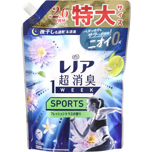 レノア 超消臭1WEEK 柔軟剤 SPORTS フレッシュシトラス つめかえ 特大 840m L