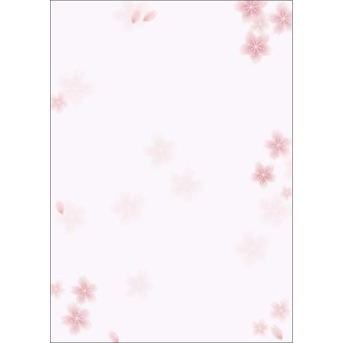 ササガワ(Sasagawa) タカ印 ポップ用紙 4-1905 和紙風 和柄用紙 和ごころ 桜 A4 100枚