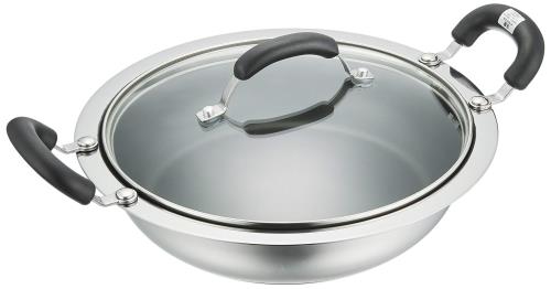 マイヤー(Meyer) 両手鍋 ホットポット 土鍋 24cm ステンレス ガラス蓋付 ふっ素樹脂加工「ホットポット」 国内正規品HP2-W24