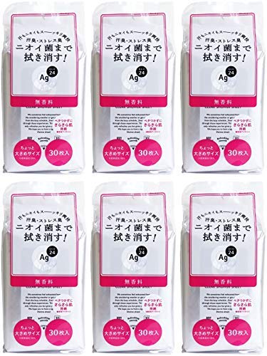 《セット販売》 ファイントゥデイ エージーデオ24 クリアシャワーシートN 無香性 (30枚)×6個セット デオドラントシート
