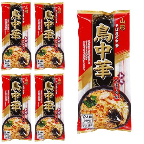 プライムstore 鳥中華 ラーメン みうら食品 中華そば 山形 2食入り × 5パック スープ付 / インスタント 麺 / 棒麺 / 袋麺 / 乾麺 ご当地 グルメ マツコの知らない世界