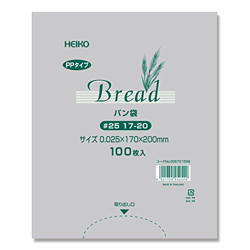 ケース販売HEIKO PPパン袋 #25 17-20 006721558 1ケース(100枚入×40袋 合計4000枚)