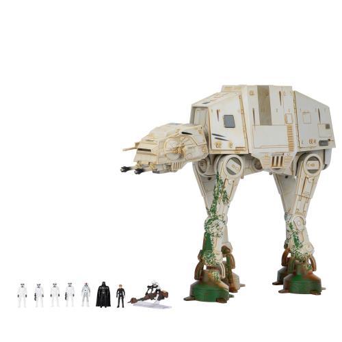 STAR WARS マイクロギャラクシー飛行隊 アットウォーカー (エンド) - 10インチ車両 ライト、サウンド、アクションゾーン、アクセサリー付き (8歳以上のお子様向けおもちゃ) SWJ0259
