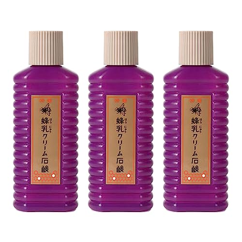 蜂乳 (ホウニュウ) 特選 クリーム石鹸 ＜普通肌/乾燥肌用 洗顔料・メイク落とし＞ 徳用 200ml [3本セット]